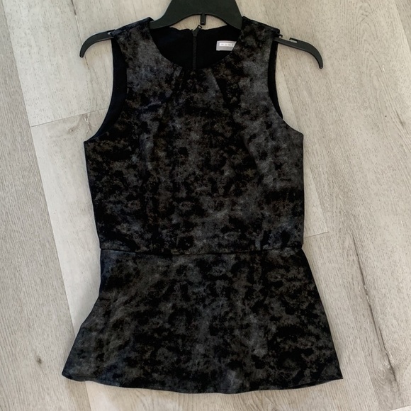 Hunter Bell New York peplum‎ Simmer black gray Tank Top size Small blouse career - Picture 6 of 11